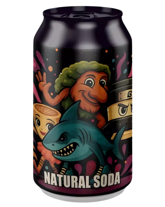 Carbonated soft drink BRAINROT with rhubarb flavor, 0.33 L