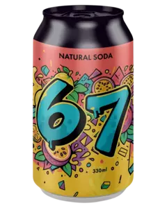 Carbonated drink 67 with quince and passion fruit flavor, 0.33 L